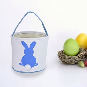 <b>Wholesale</b> Bunny Cute Design Plastic <b>Easter</b> Holiday Supplies <b>Egg</b> Basket Bag With Stuffed Animal - Product Image 5