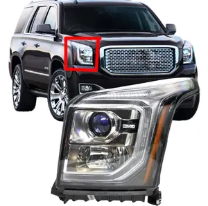 car high version Halogen w/ LED DRL Projector Headlight For GMC Yukon 2015 2016 2017 2018 2019 2020 headlamp