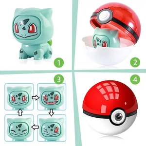 โมเดลตัวการ์ตูน pokemons 12ชิ้น/เซ็ตของเล่นลูกบอลโปเกมอนรูปตัวการ์ตูน pokachu Squirtle Charmander รูปแคปซูลของเล่นสำหรับเด็ก - Product Image 2