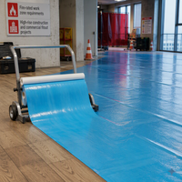 Protection de sol en feutre de 36 pouces x 100 pieds pour travaux de peinture et de plâtrage, conforme aux exigences de zone de travail ignifugée pour la construction