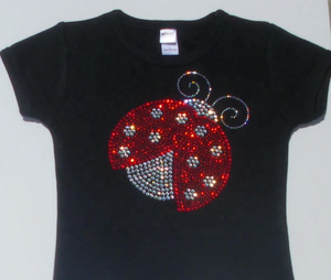 Aplique Termoadhesivo de Mariquita con Pedrería Cristal/Roja - Diseños de Animales Termotransferibles para Ropa - Product Image 4