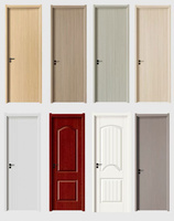 Porte en bois composite PVC moderne, design imperméable pour usage intérieur, maison, bureau, appartement, chambres, portes en PVC