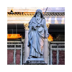 Custom Stone Marble Statue Reproduction St. Paul St. Peter Statue 12 Saint Church Sculptures White Marble St. Paul Statue