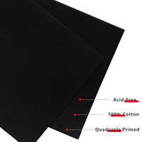 Phoenix pas cher noir Gesso apprêté 6*6 pouces panneaux vierges à grain moyen coton noir Mini toile conseil