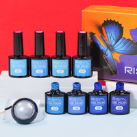 Kit de vernis à ongles semi-permanent 8 couleurs 7,3 ml en gros, vegan, avec logo personnalisé, pour marque privée