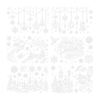 Autocollants de Noël pour fenêtre, 6 pièces, petits autocollants en PVC pour vitrine, décoration de Noël réutilisable pour la maison, rennes, flocons de neige