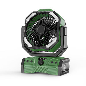 Ventilateur de camping avec lumière, rechargeable, portable, pour extérieur, 30000mAh, moteur DC, oscillation gauche et droite, pour tente et pêche - Product Image 5