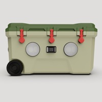 Glacière portable robuste de 145 L avec roulettes, isolation garantissant la conservation de la glace pendant 3 jours, idéale pour le camping, les pique-niques en extérieur et le stockage alimentaire
