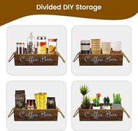Nouveau support de rangement multifonction en bois pour la vente en gros avec porte-capsules K-Cup, organisateur d'épices pour accessoires de cuisine, station d'organisation de café