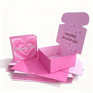 Cartón Rosa corrugado Material de envío Logística Embalaje Ecológico Mailer Caja de papel con logotipo personalizado Reciclado Impreso - Product Image 2