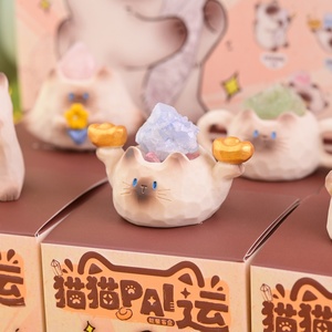 Caja Sorpresa de Cristal de Energía de la Suerte Cat PAL Original al por Mayor, Adorable Adorno de Escritorio Douding, Regalo para Niñas - Product Image 3