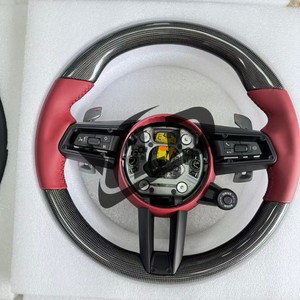 Accesorios Interiores para Automóviles, Volante de Fibra de Carbono para <span class=keywords><strong>Porsche</strong></span> Cayenne Panamera 992 911 997 985 981 <span class=keywords><strong>Boxster</strong></span> 987 718 Macan - Product Image 3
