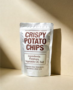 Échantillon Gratuit - Pochette Personnalisée à Fermeture Éclair, en PET/PE, pour Chips, Scellable à Chaud, Fraîcheur Optimale, Hermétique, Robuste et Sécurisée - Product Image 1