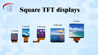 Module d'affichage LCD TFT carré personnalisé en usine, IPS 3,92 pouces 4 pouces 320x320 300Nit 40 broches Interface MCU/SPI ST7796U pour le secteur médical