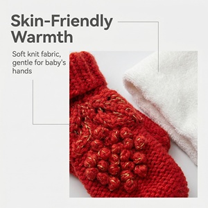 Gants en tricot douillets pour enfants pour l'hiver |   Mitaines pour tout-petits faites à la main de 0 à 6 ans |   Accessoires thermiques chauds pour l'automne et l'hiver - Product Image 2