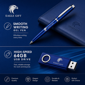 Coffrets promotionnels de luxe pour cadres, articles de bureau personnalisés avec logo, souvenirs d'entreprise, cadeaux de fin d'études, carnets promotionnels, clés USB - Product Image 4