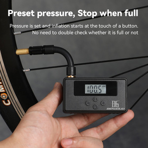 Pompe à vélo électrique portable Yueli, mini, avec affichage numérique, gonfleur automatique, noire, légère, pompe à air pour pneus - Product Image 4