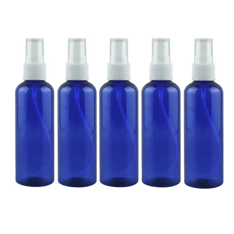 Özelleştirilmiş renkli plastik sprey pompası şişe toptan sis 100Ml şeffaf beyaz mavi yeşil Pet şişe tedarikçisi