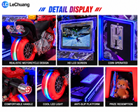Nouvelle machine de jeu de moto haute vitesse avec construction en métal et plastique, interface en anglais pour salles d'arcade intérieures