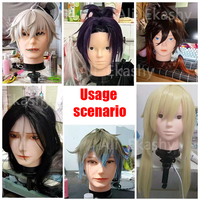 Tête de Mannequin Chauve en PVC, Style Support, Idéale pour Présenter Perruques, Foulards, Bijoux - Tête de Modélisation Mannequin - Vente Chaude