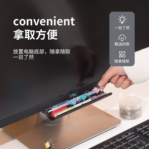 Organizador de Papelería Multiusos para Oficina, Soporte de Almacenamiento con Ventosa, Sin Necesidad de Taladrar, Material ABS en Negro, Blanco y Rosa - Product Image 2