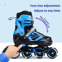 Patins à roulettes 4 roues clignotants, chaussures à roulettes réglables pour enfants filles et garçons, vente en gros