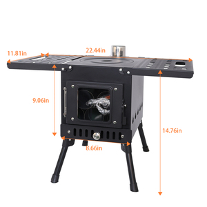 Estufa <span class=keywords><strong>de</strong></span> Camping Plegable Moderna <span class=keywords><strong>de</strong></span> Acero al Carbono, Estufa <span class=keywords><strong>de</strong></span> <span class=keywords><strong>Leña</strong></span> Multifuncional para Exteriores <span class=keywords><strong>y</strong></span> Parrilla para Asar, Ideal para Jardín <span class=keywords><strong>y</strong></span> Picnic - Product Image 4