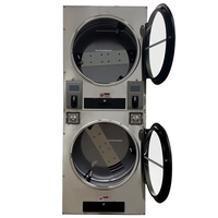 Secadora Industrial Apilable de Autoservicio de 460 kg, Operada con Monedas, Tarjetas y Aplicaciones, para Lavandería y Hoteles, 220V/380V, 2 Años de Garantía