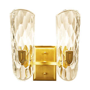 Nuevo estilo simple personalidad pasillo dormitorio cabeza lámpara de pared moderna Pantalla de vidrio dorado luces de pared - Product Image 6