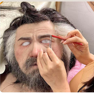 Masque réaliste en silicone <span class=keywords><strong>pour</strong></span> personnes âgées avec cheveux et barbe, accessoires de film, masque d'<span class=keywords><strong>Halloween</strong></span>, masque de haute qualité, travesti, <span class=keywords><strong>maquillage</strong></span> de bal - Product Image 6