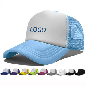 Custom Logo Two-Tone Blank Foam Truck Driver's <strong>Cap</strong> 5-panel Plain Mesh Back Baseball <strong>Caps</strong> Kids Trucker <strong>Hat</strong> with Adjustable Straps - Product Image 1