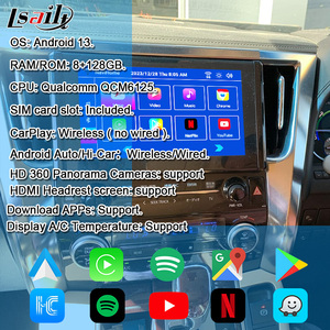 Lsailt OEM nâng cấp hệ thống giải trí <span class=keywords><strong>Android</strong></span> cho ALPHARD 30 Series TOYOTA vellfire <span class=keywords><strong>Android</strong></span> 13, không dây Carplay, Youtube - Product Image 3
