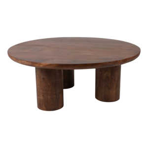 Tavolino da Caffè Moderno in Legno di Mango, Rotondo, Diametro 48 Pollici, Arredamento per Soggiorno, Tavolo Decorativo - Product Image 2