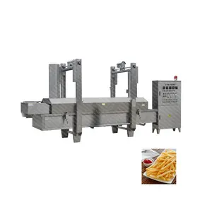 Kommerzielle gebratene Tofu-Maschine Kontinuierliche Tofu-Frittier maschine Hamburger/Hühnern uggets Frittier maschine für Gemüse paste tchen