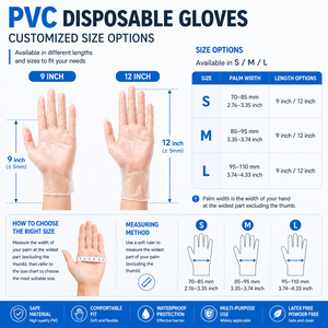 <span class=keywords><strong>Gants</strong></span> jetables en PVC transparents, sans poudre, adaptés aux aliments, résistants aux produits chimiques, compatibles avec les écrans tactiles, imperméables, antistatiques pour la cuisine et l'industrie - Product Image 3