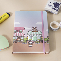 Carnet de notes/journal en cuir PU rigide avec reliure thermique A5/A6/B5, impression de logo personnalisée – Cadeau