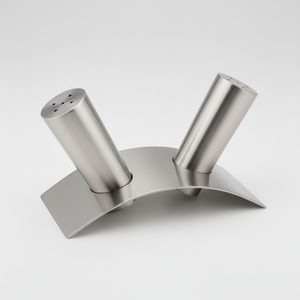 Salière et poivrière/ensemble de moulin à sel et à poivre/ensemble de sel et de poivre récipient rond en acier inoxydable pour sel, sucre et poivre - Product Image 1