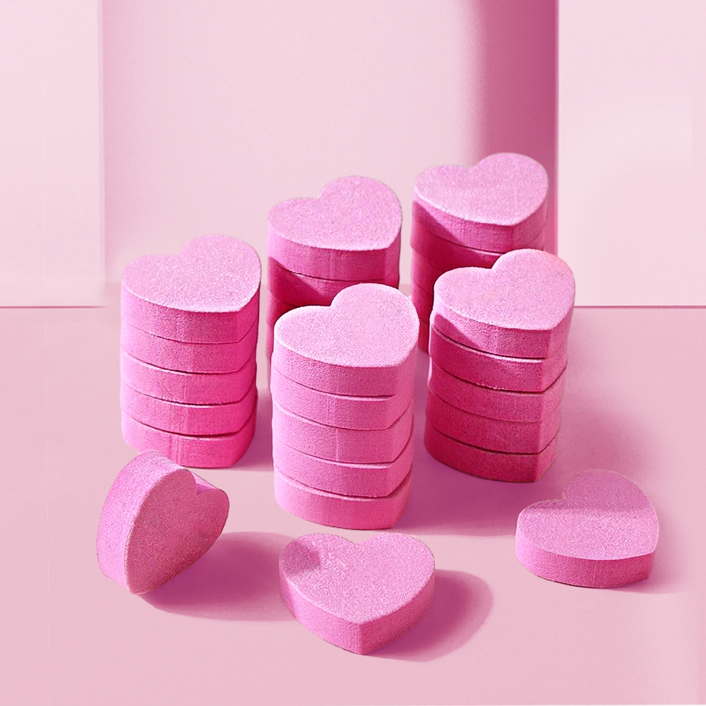 Профессиональные Розовые пилки для ногтей в форме сердца 100/180 двойной Пользовательский логотип мини-пилка для ногтей