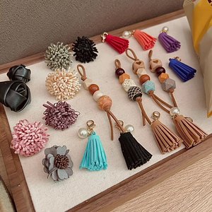 Mode pendentif gland Maillard chaussure boucle accessoires fille breloques décoration chaussure fleur <span class=keywords><strong>Ang</strong></span> porte-clés - Product Image 2
