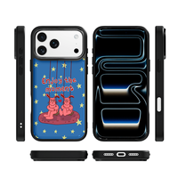 Coque de téléphone AG Feeling Black Edge avec dorure et motif Lapin pour iPhone 17, 17 Pro Max, 16 Pro, 15 – Coque magnétique