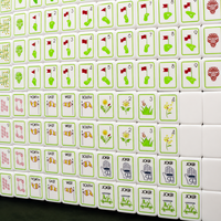 160pcs Set Ubin Mahjong Akrilik Amerika 2-Lapisan Tema Golf Hijau Kristal untuk Olahraga Luar Ruangan, Hadiah, Tersedia, Diskon