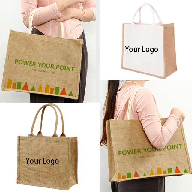 Джутовая сумка с индивидуальным логотипом, многоразовая продуктовая подарочная упаковка, шоппер на шнурке, сумка-тоут, Джутовая сумка