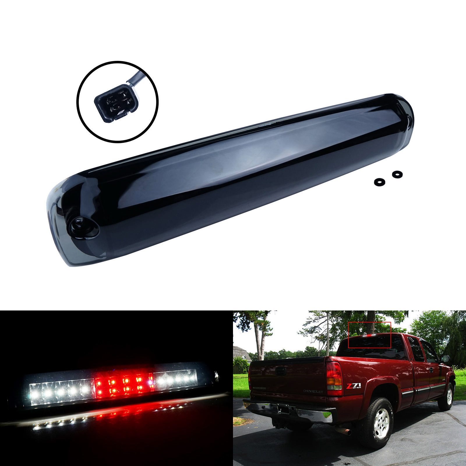 LED double rangée Blanc + Rouge