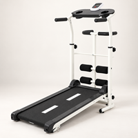 Tapis de course manuel pliable multifonctionnel non électrique avec support pour sit-up, machine de fitness à domicile pour une utilisation complète du corps