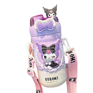 Sanrio Kuromi Children's Insulated <b>Water</b> <b>Bottle</b> 316 Stainless Steel <b>With</b> <b>Straw</b> Portable For Elementary Students - Product Image 2
