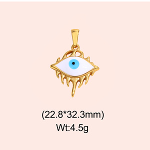 Evil Eye Pendant Necklace Women's Stainless Steel Geometric Charm Chain Jewelry Gift Fashion Accessory - Product Image 4