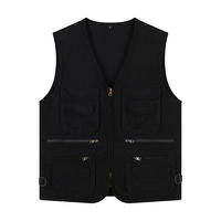 Gilet de pêcheur multi-poches pour homme avec logo personnalisé, veste sans manches pour l'escalade, la pêche, la randonnée, le journalisme, la photographie, le camping