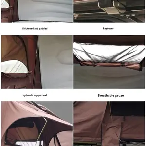 Tente de toit de voiture à ouverture latérale, en alliage d'aluminium, entièrement automatique, ouverture rapide, toit rigide, SUV, imperméable, 2000-3000 mm, quatre saisons - Product Image 4