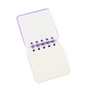 Carnet à spirale violet avec breloque 3D, motif gâteau marguerite, bulle de discours 'Je t'aime', couverture en silicone Kawaii, découpe lune croissante et cœur, cadeau - Product Image 5