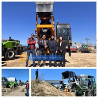 Camion malaxeur à béton à benne plate avec chargeur automatique, prix du camion malaxeur à béton autochargeur 4m³